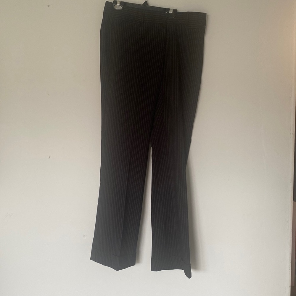 Miss Bisou Black Straight Cuff Dress Pants Size 7